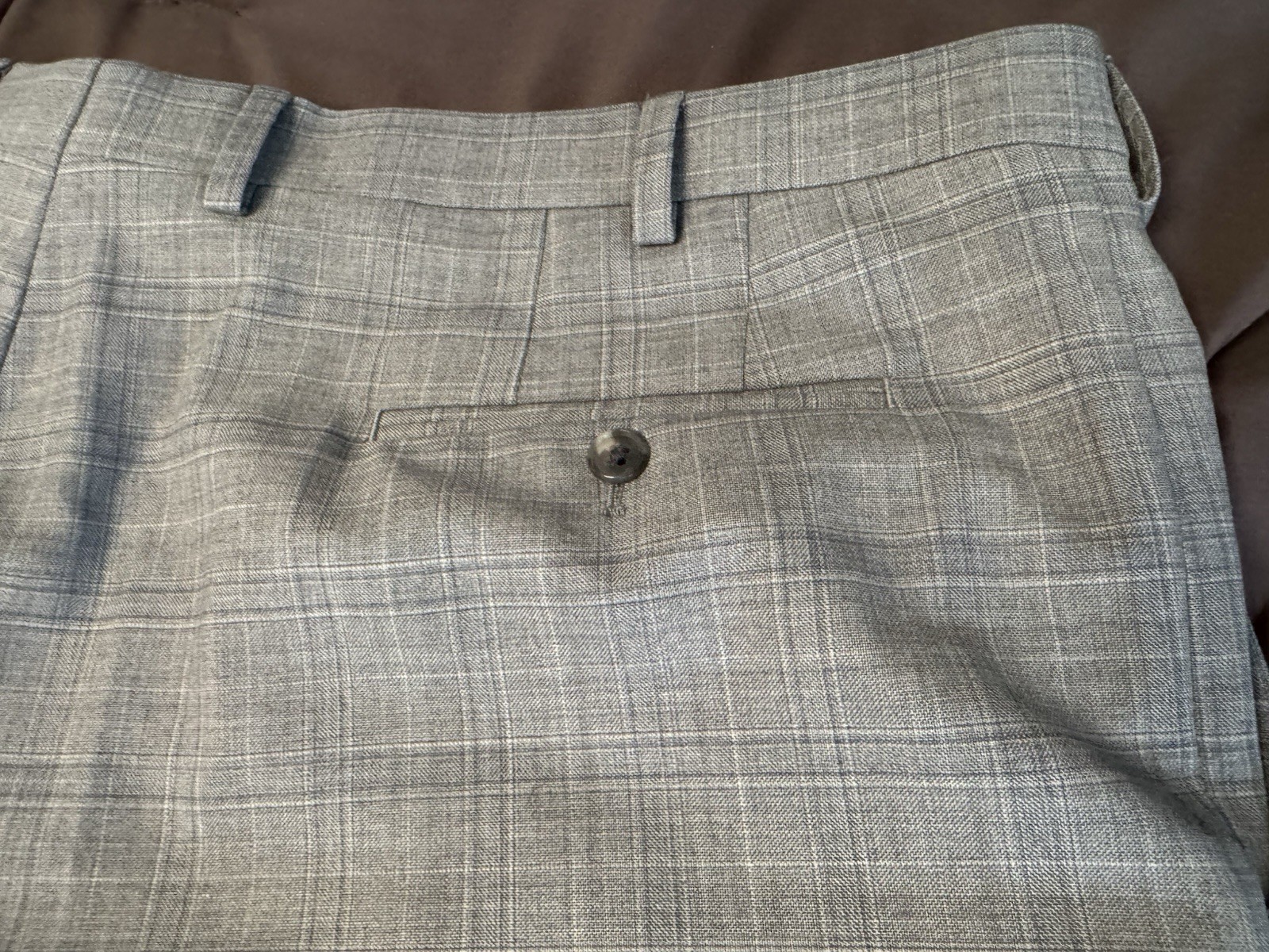 Size 44×29 – Joseph Abboud Classic Fit Wool Blend Plaid Suit Dress Pants | Gray