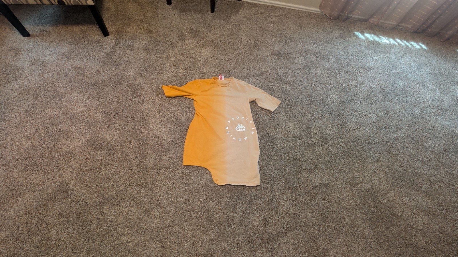 Women’s Kappa Asymmetric Yellow Ombre People In Motion T-Shirt Size XL