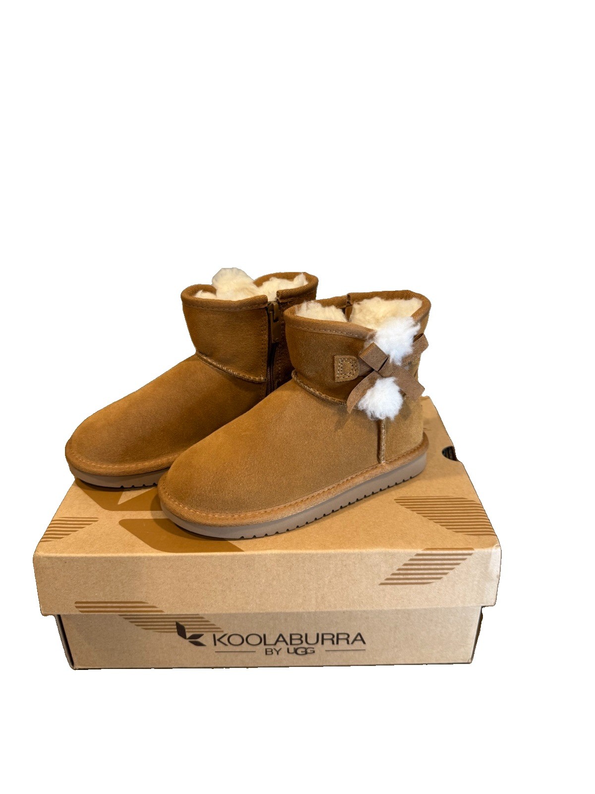 Koolaburra by UGG K Victoria Mini Kids Boots Size 12 Chestnut NEW in Box