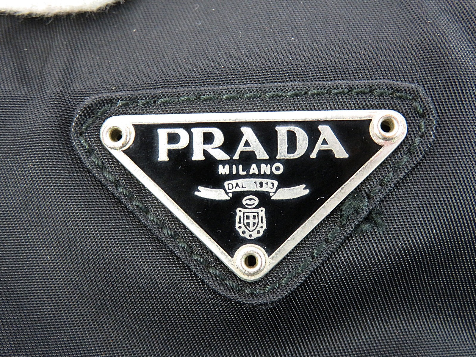 Authentic PRADA Black Nylon Small Shoulder Crossbody Bag Purse #64680