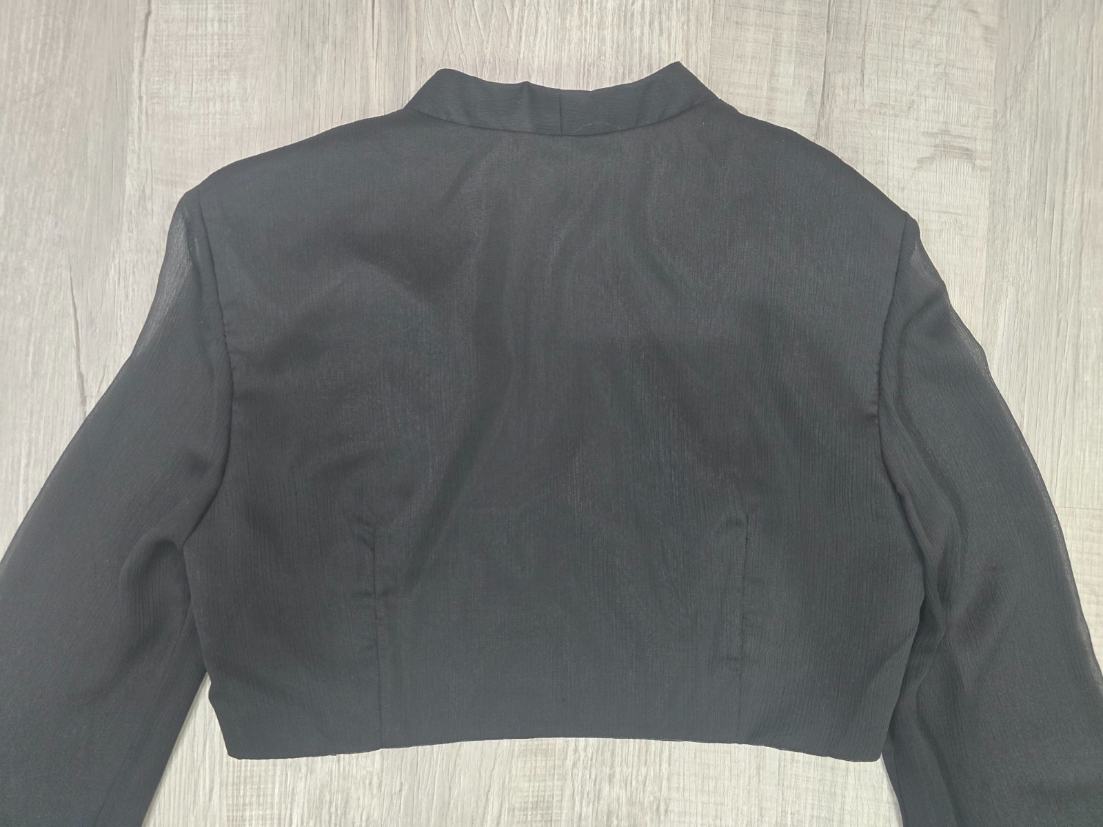 Expo New York 2 Pc Black Cropped & Ruched Top Set Women’s Size 12