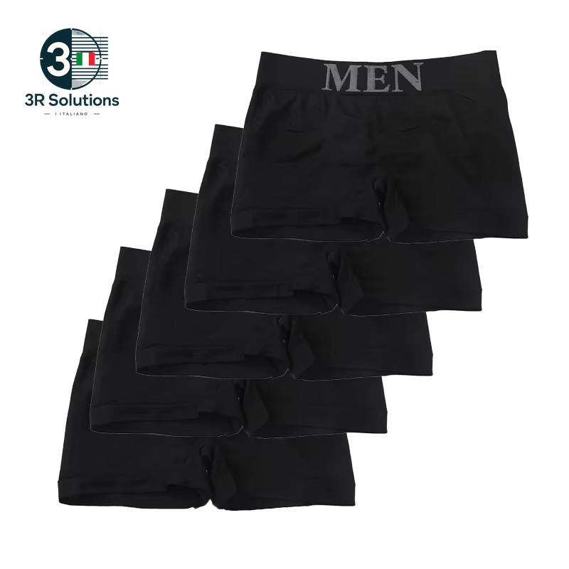 5Pcs Slim Style Mens High Elasticity Solid Color Comfortable Boxer Briefs Wetsuit