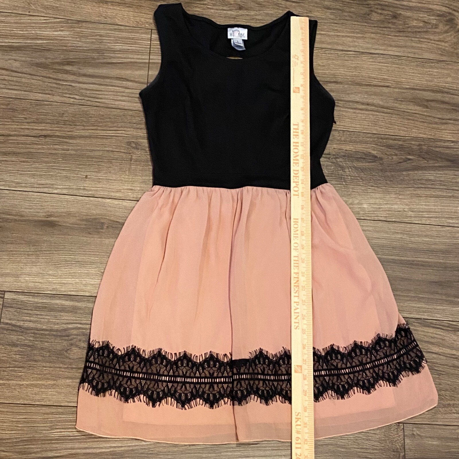 Sweet Storm Pretty in Pink Dress large Black and Pink Y2K Grunge