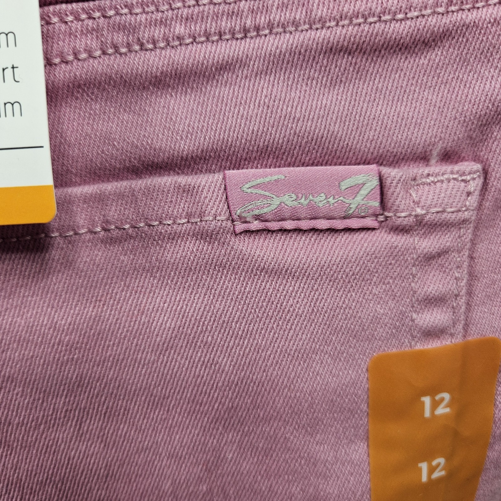 Seven7 Shorts Women’s Size 12 Fray Hem High Rise Denim Pastel Lavendar Zip
