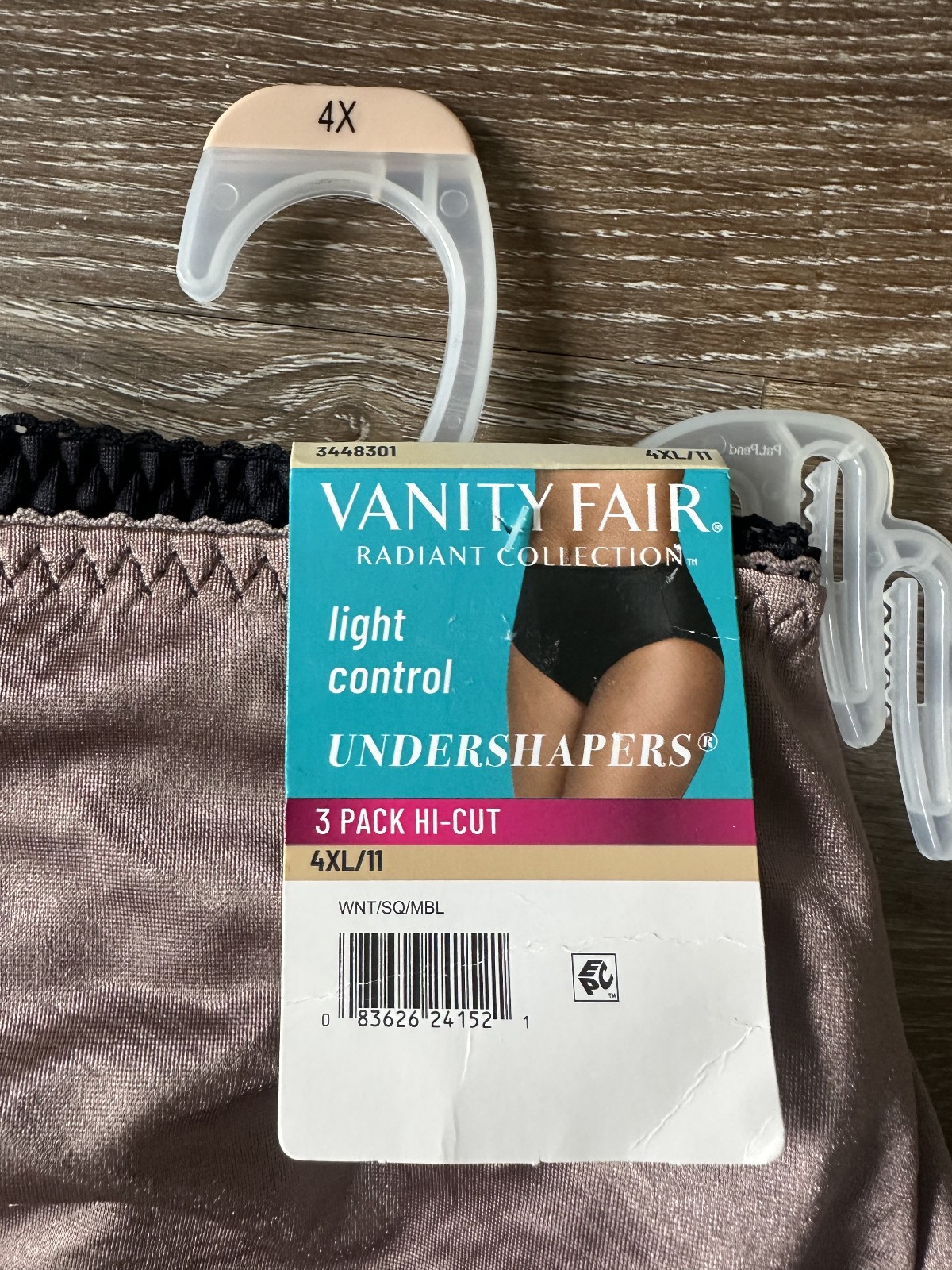 2 Radiant Vanity Fair Hi Cut Underwear Light Control Black Brown Womens 4XL