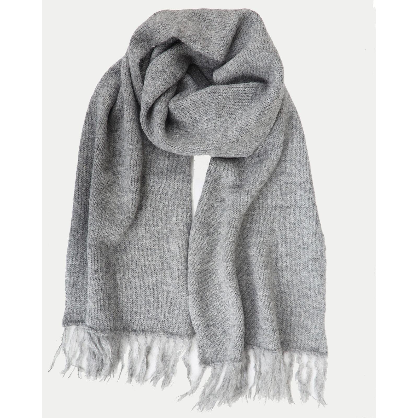 Fabric Junkies Alpaca Knit Scarf – DOVE GRAY