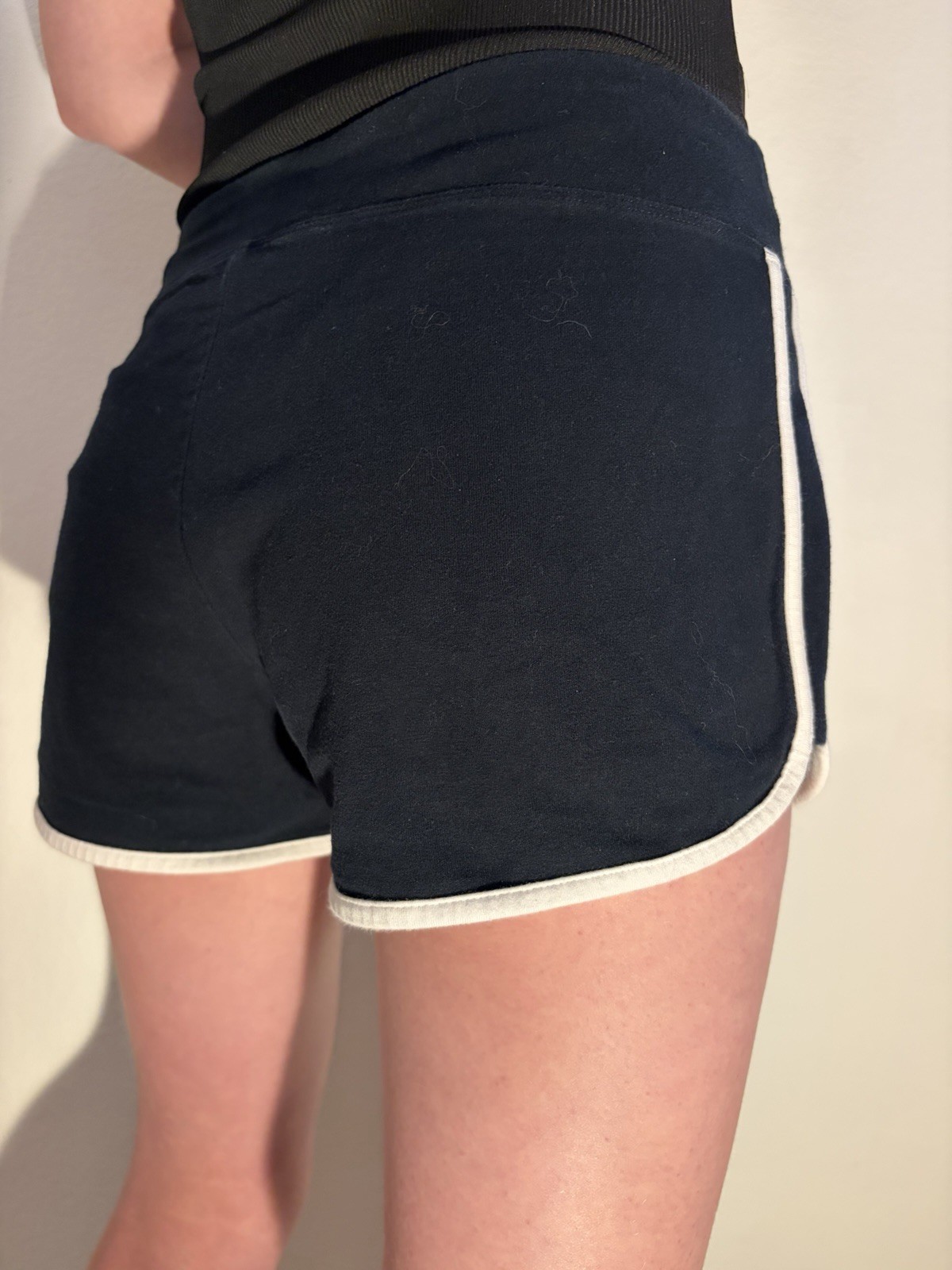 Large Black Avia Stretch Cotton Blend Shorts Exercise Yoga Pilates 4.5″ Inseam