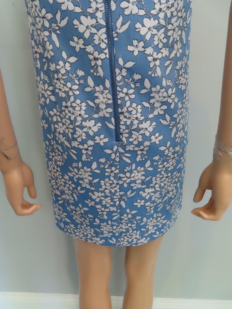 Alice+Olivia Blue Cornflower Floral Print Clyde A-Line Mini Dress Size US 12