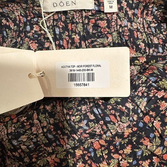 Doen Agotha Top – Noir Forest Floral NWT