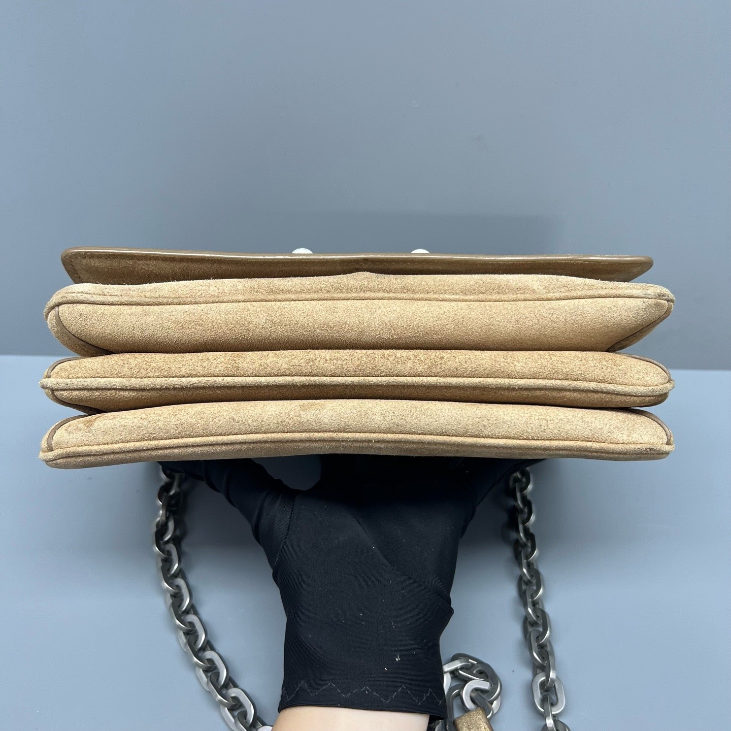 Prada Pre-Owned Authentic Chain Bag 24*15*6cm Nubuck Free Tracked Shipping