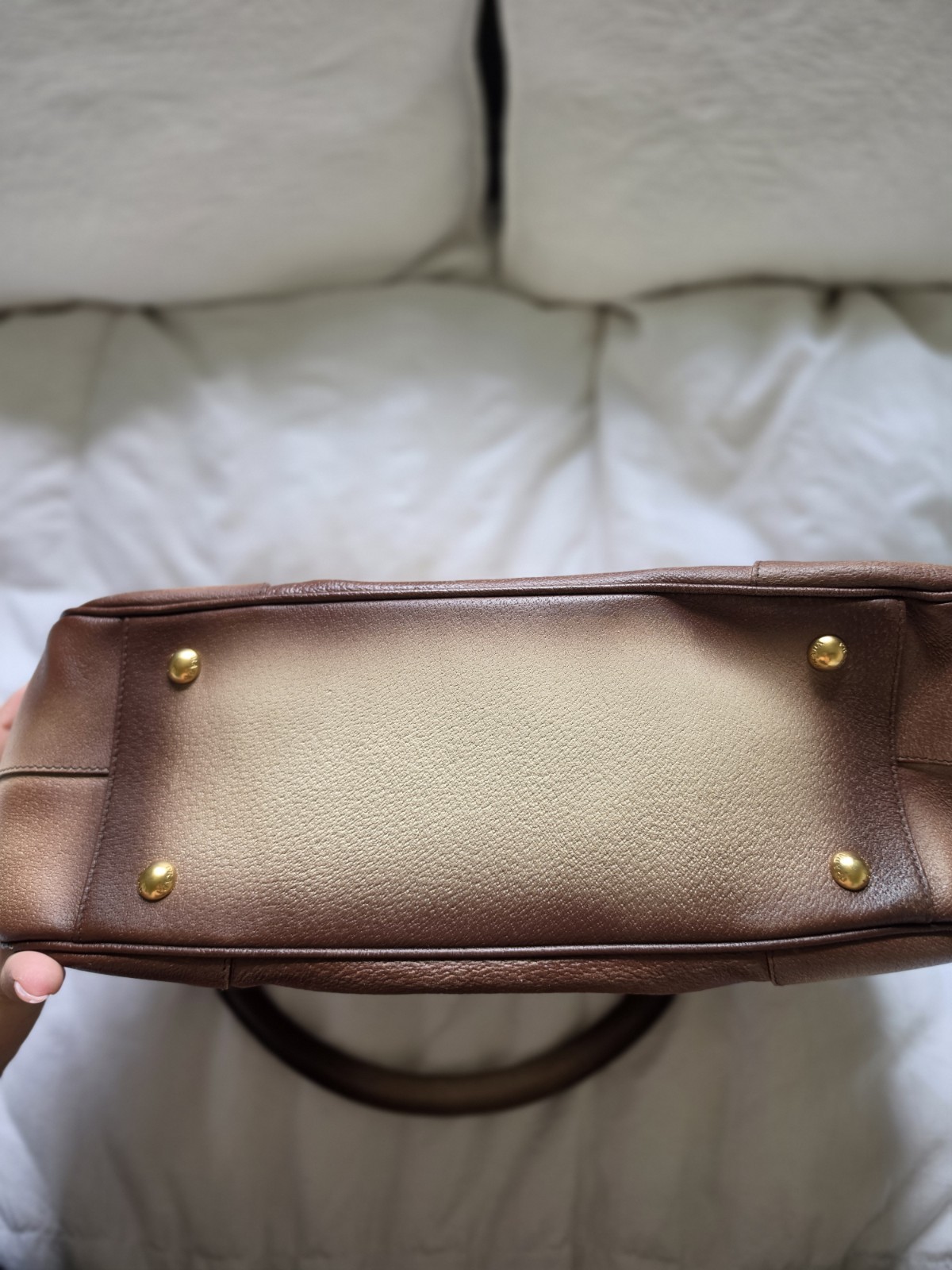 Prada Cinghiale Medium Pleated Frame Satchel Bag