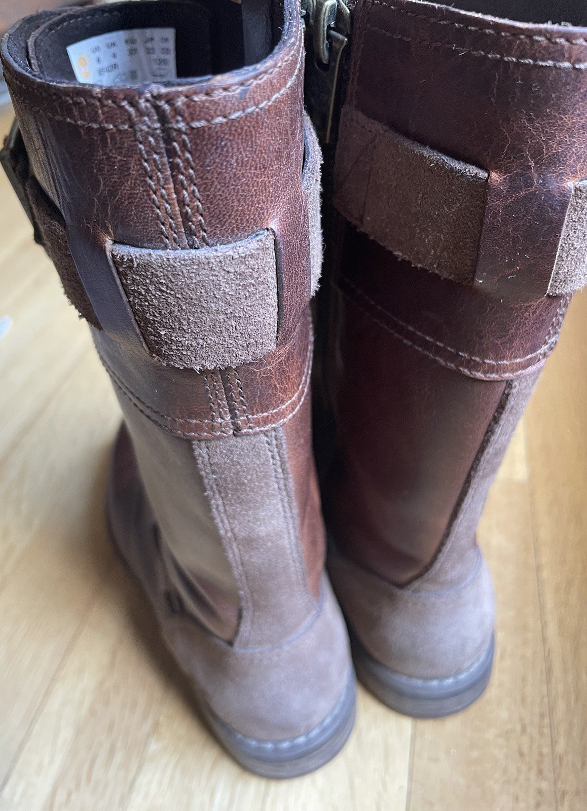 TIMBERLAND Earthkeepers Savin Hill Brown Full Zip Mid Calf Boots Size 6