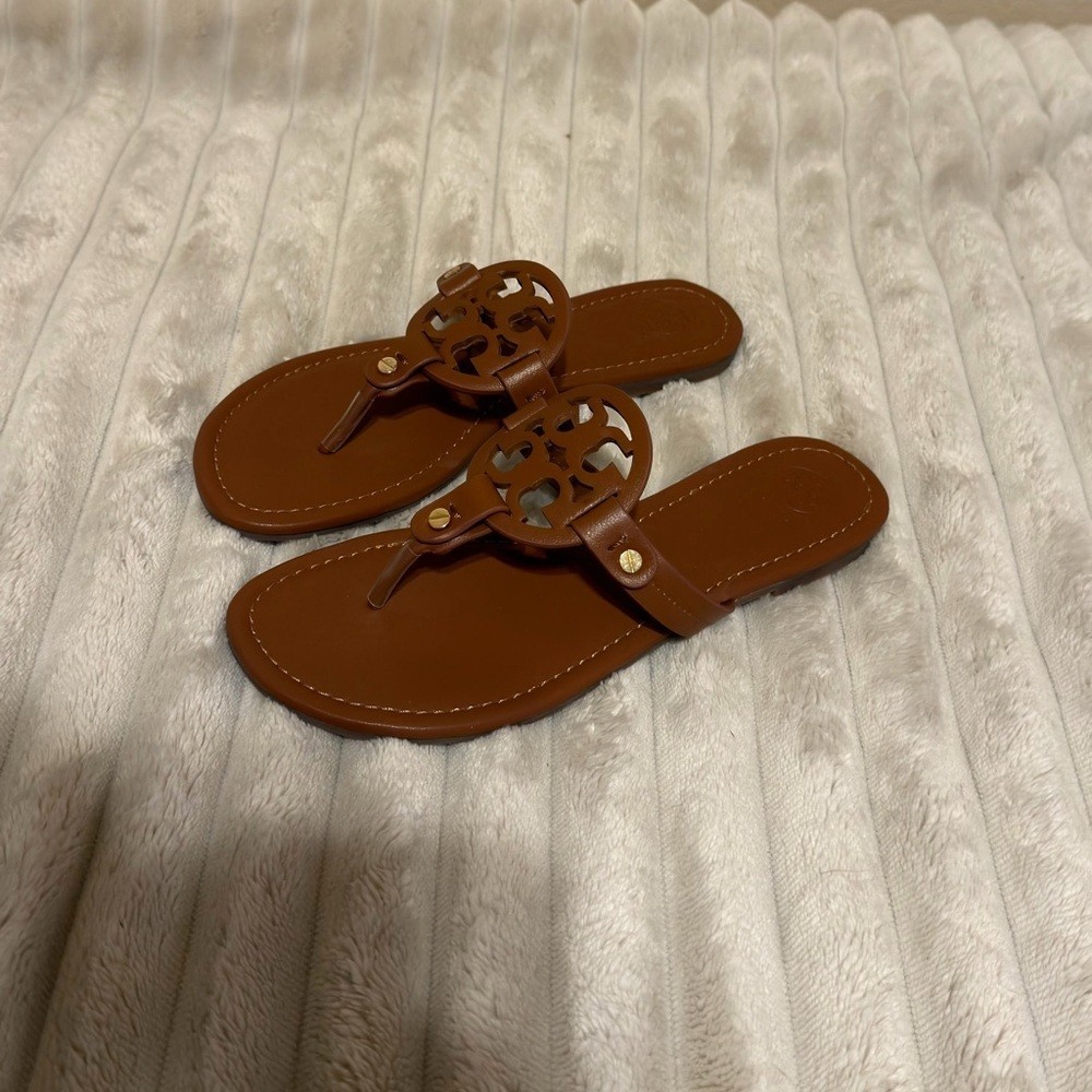 Tory Burch Miller Sandal Brown / Gold Women’s Size 9