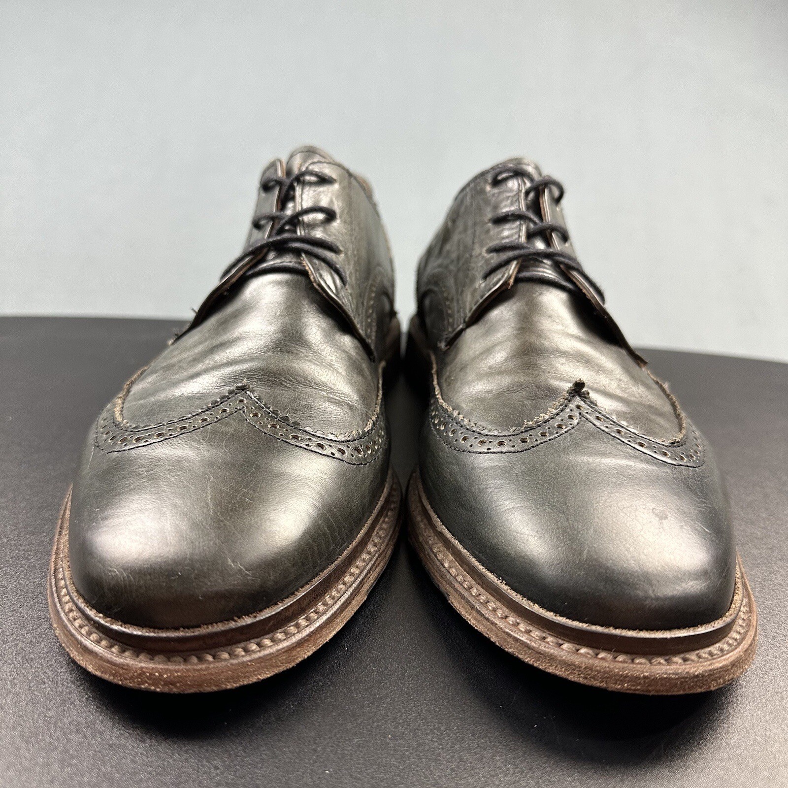 Freebird Kensington Oxford Wingtip Shoes Mens 12 Two Tone Distressed Leather*