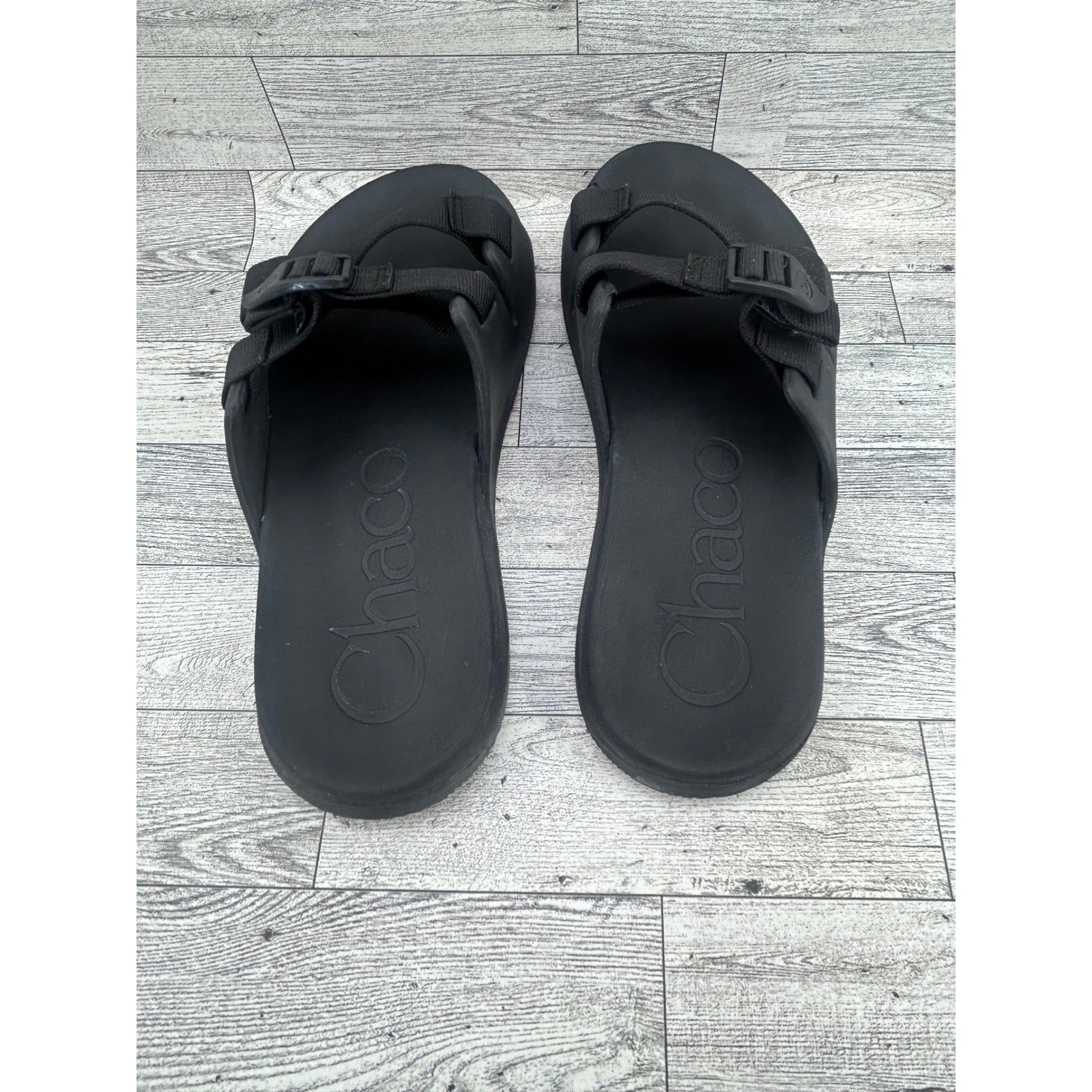 Chaco Chillos Slide Sandals Black Adjustable Z-Strap Sport Recovery Men Sz 10
