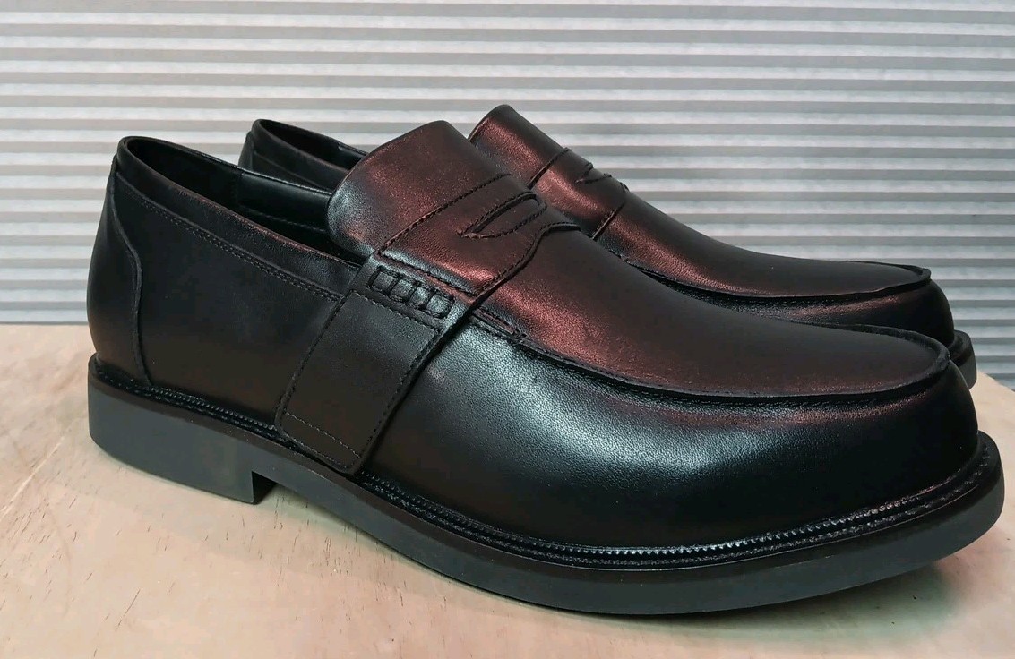 Apex Men’s Lexington LT200M Orthopedic Strap Loafer Dress Shoes Black Size 14 W