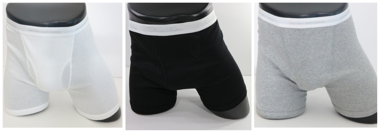 Brooks Brothers 1818 Men’s Cotton BOXER Briefs Black, Gray, White S M L XL XXL
