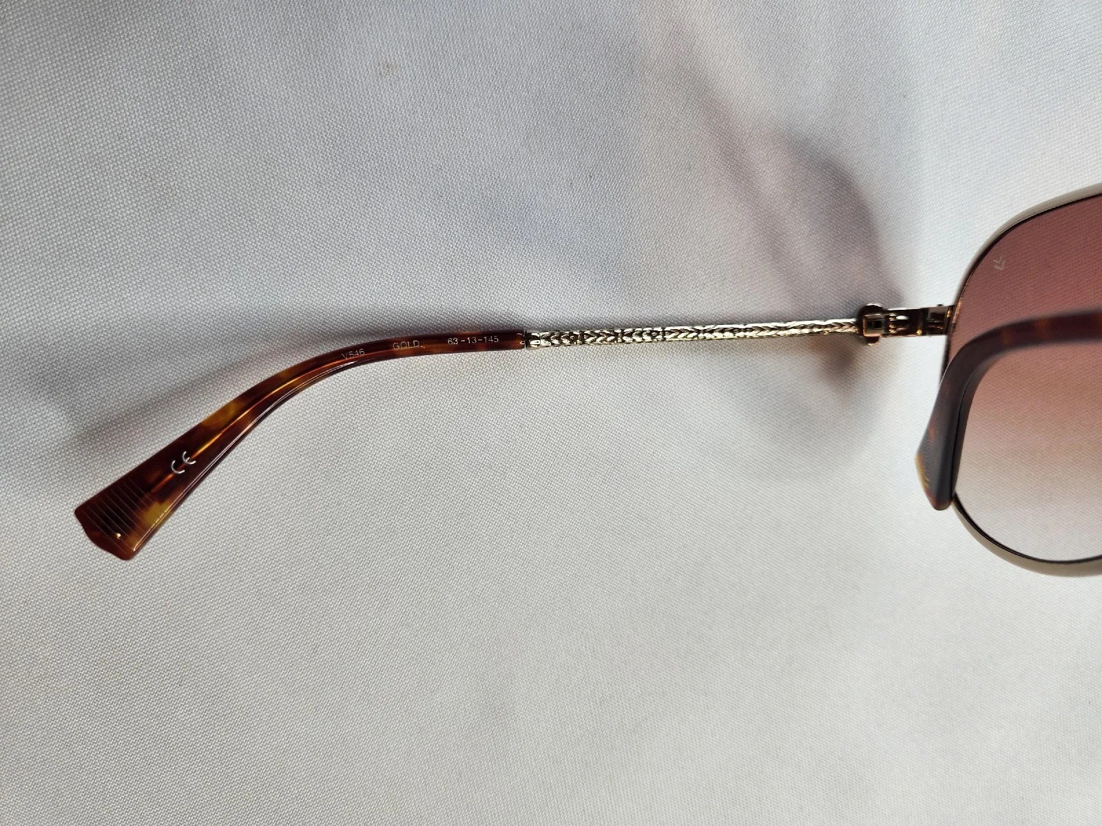 JOHN VARVATOS V546 GOLD LARGE MEN’S AVIATOR SUNGLASSES EYESIZE 63-13-145 JAPAN