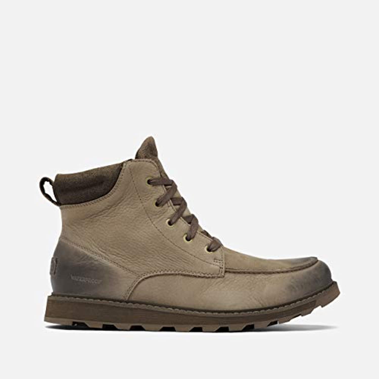 Sorel Men’s Madson II Moc Toe WP Boot Rain Waterproof Khaki II NM3851-297.