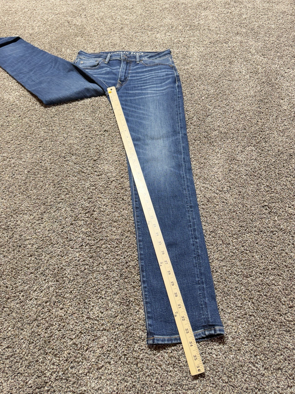 American Eagle Men Jeans Size 30 Blue Denim 30X34 Slim Air Flex Plus