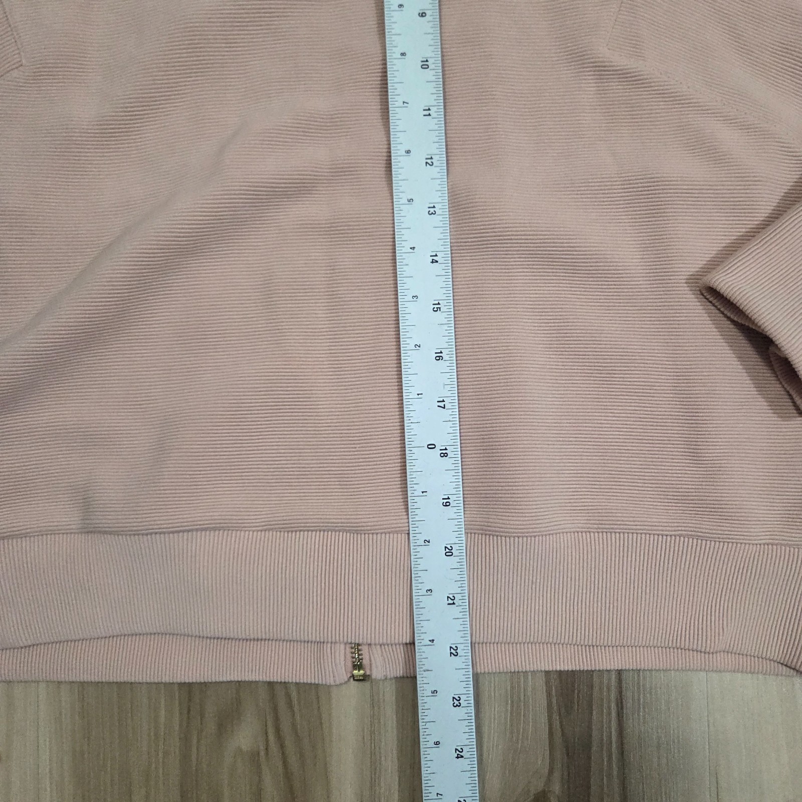 Varley Alia Zip Through Jacket in Mahogany Rose Womens Large Rib