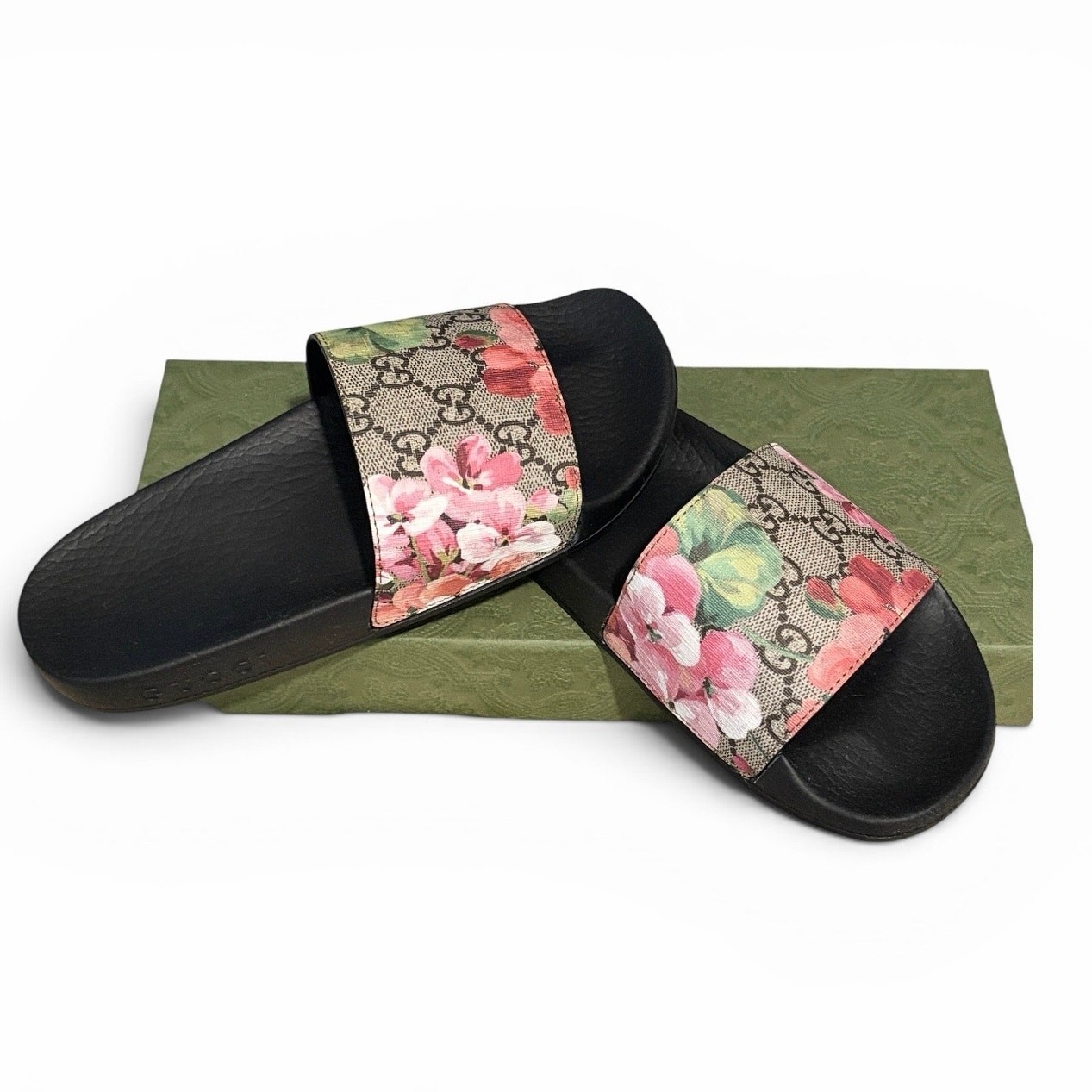 Gucci GG Blooms Supreme Floral Slide Sandals Women’s Size 35 (US 5) New in Box