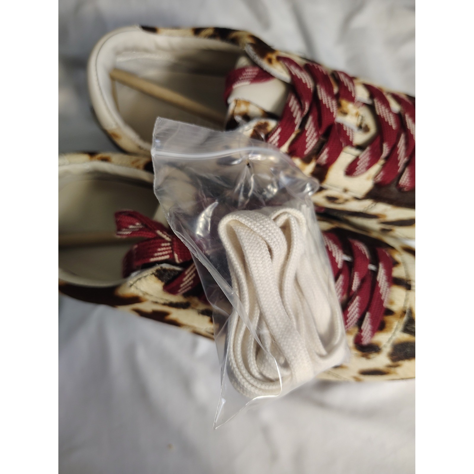 J.Crew Leopard Print Calf Hair Sneakers Trainers Brown Tan Burgundy Women 9