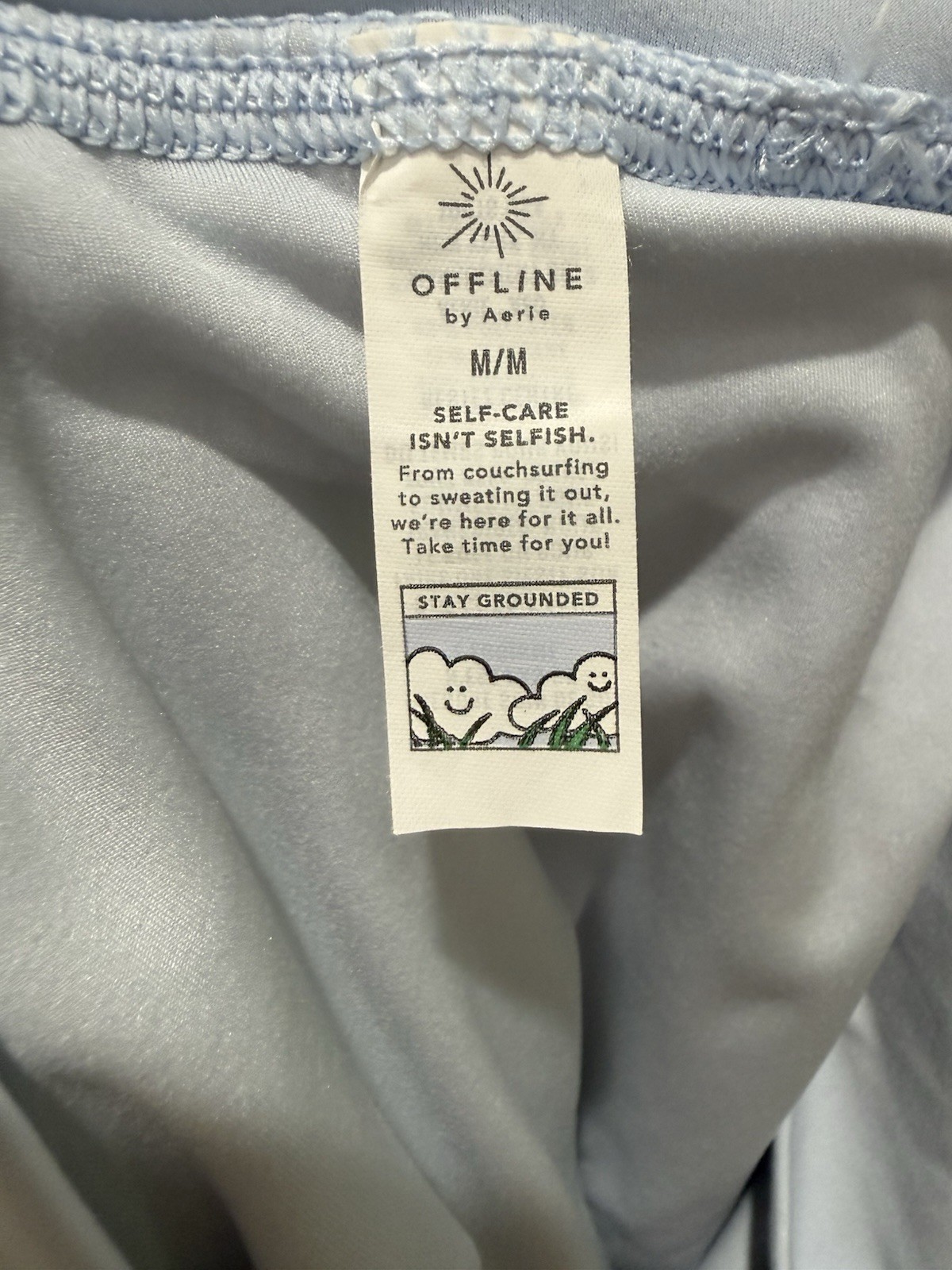 OFFLINE by Aerie Blue Polka Dot Athletic Skort Built-In Shorts M/M