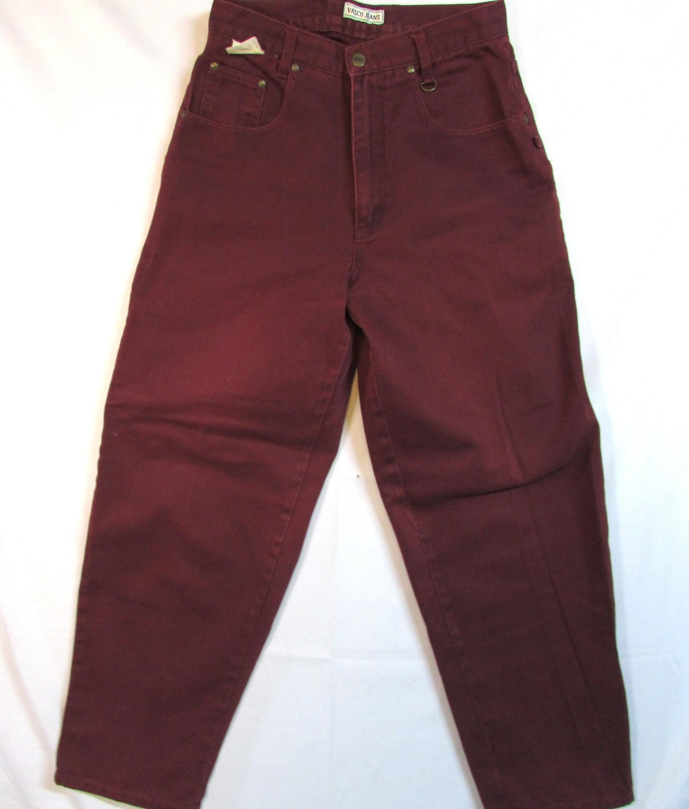 Vasco Jeans Jeans Womens 11/12 Red High Rise Tapered Relaxed Denim 100% Cotton