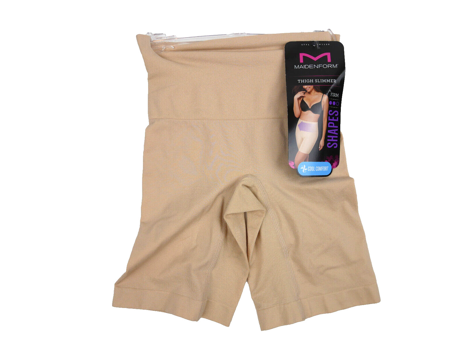Flexees Womens Maidenform Fitsense at Waist Thigh Slimmer Small NEW Transparent