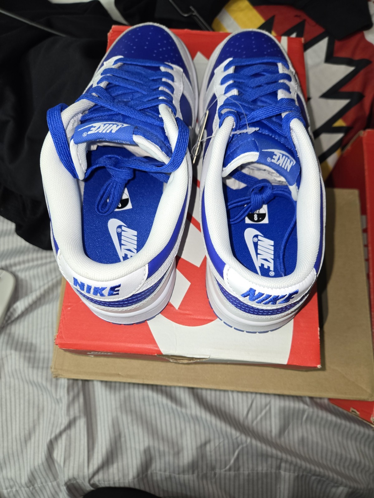 Nike Dunk Low Retro Racer Blue/White Size 8 DD1391-401 Brand New Fast Shipping