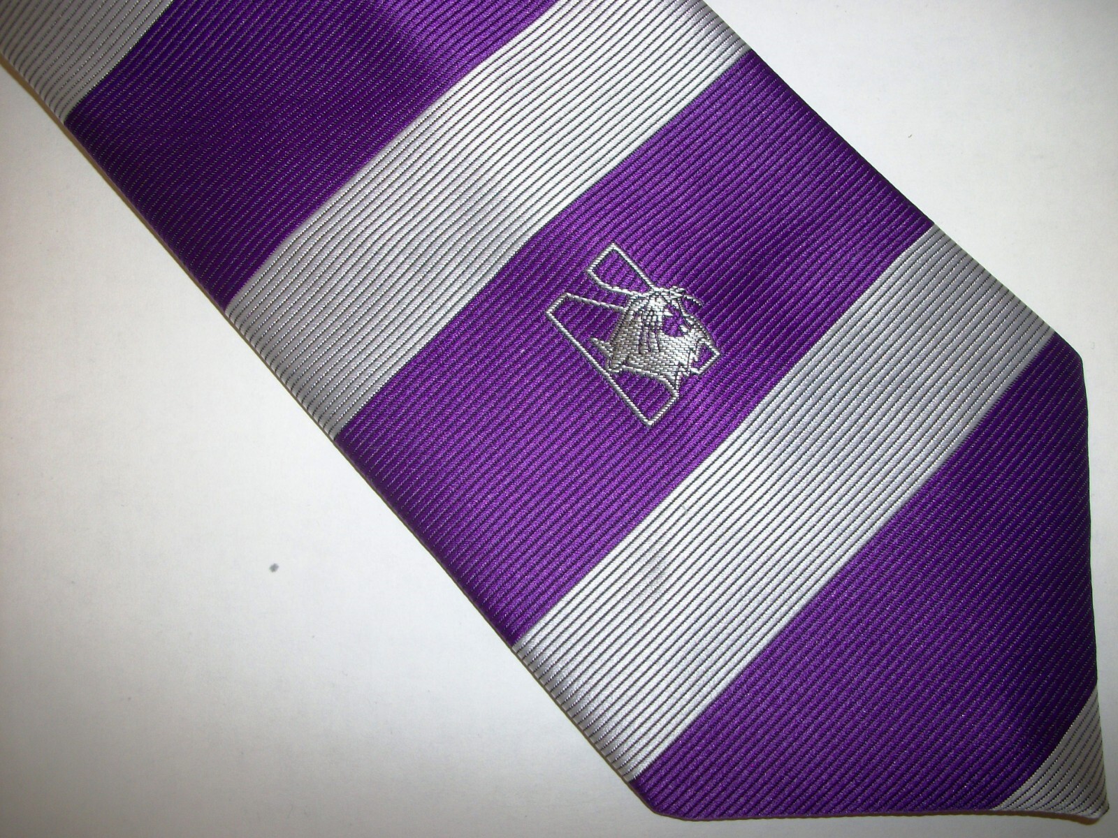 Northwestern University Wildcats Purple Stripes Neck Tie 57″ L x 3.75″ W (E389)