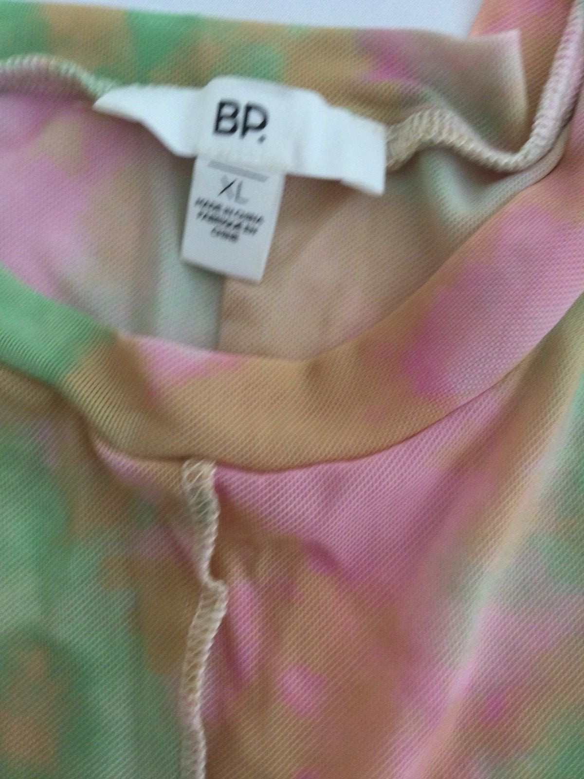 BP Floral Mesh Patchwork Baby Tee Y2K Fairy Sheer Pastel Crop Top XL NEW