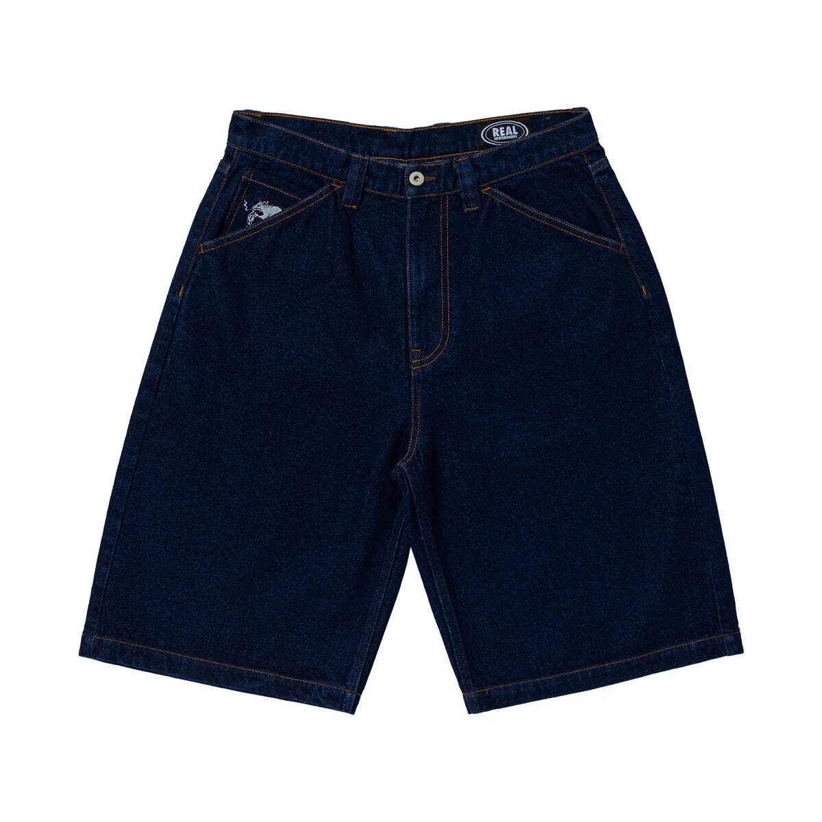 Real Shorts Street Cleaner Denim Dark Wash Skateboard Mens