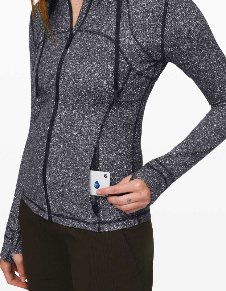 Lululemon Hooded Define Jacket *NuluLuminesce Splatter White Black, granite
