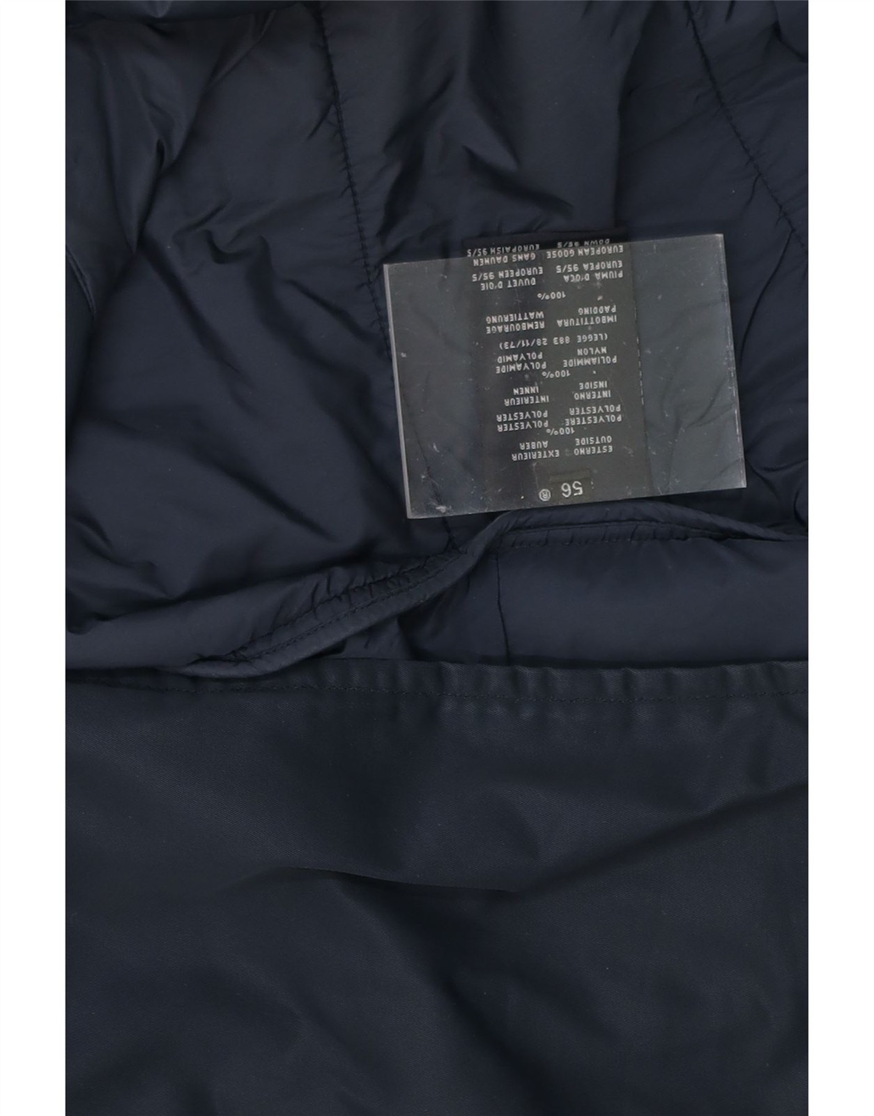 ADD Mens Padded Coat IT 56 3XL Navy Blue Polyester MT01