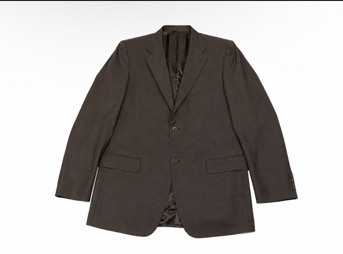 Canali Italy EU 58L US 48L Brown Wool Sport Coat Blazer 2 Button Luxury Mens
