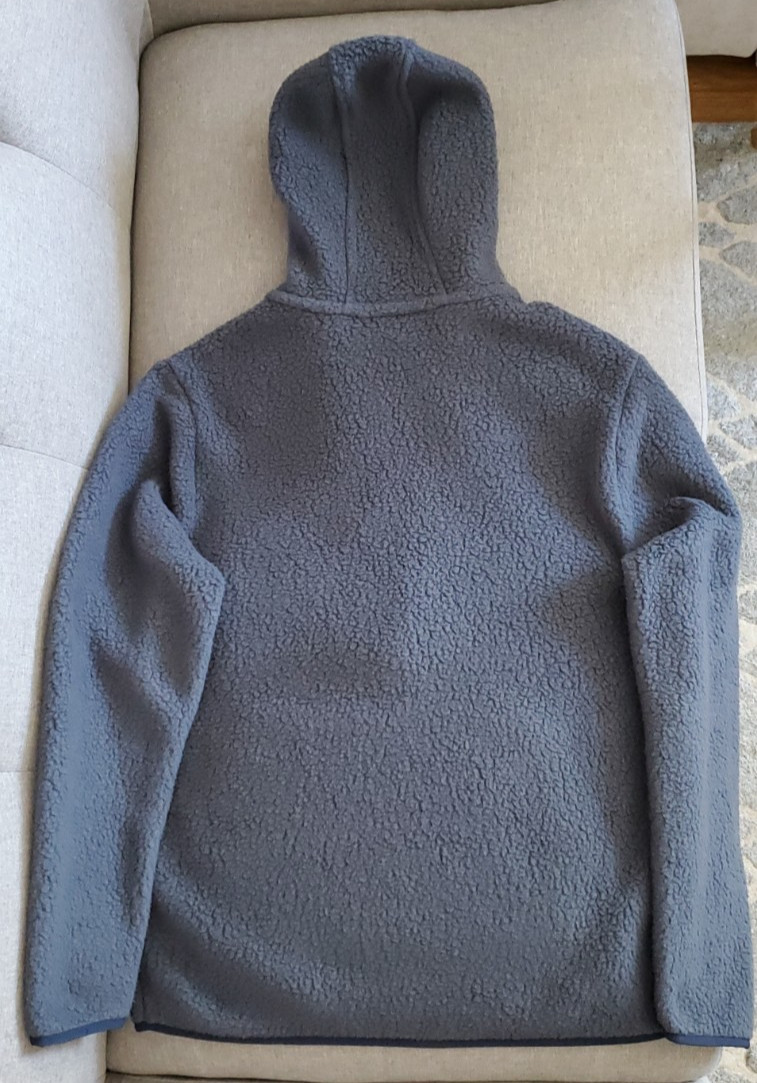 Patagonia Men’s M Hooded 1/2 Zip Pullover Jacket Blue/Brown Solid
