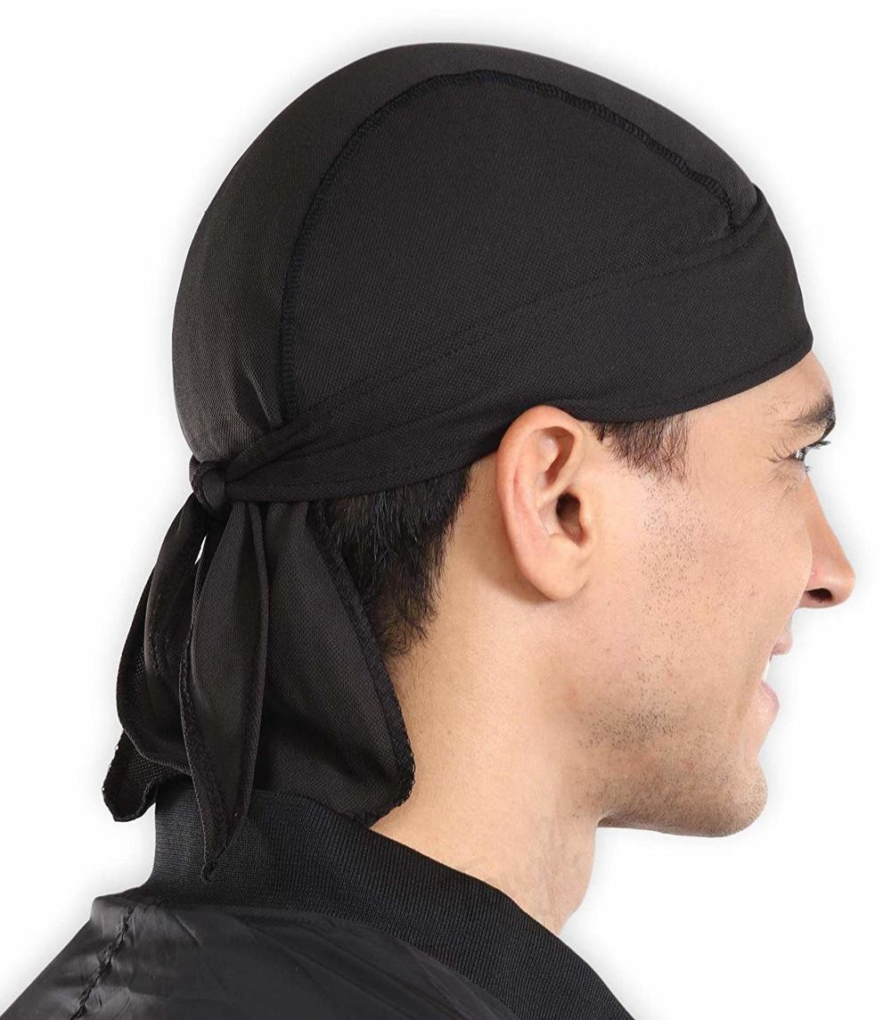 2-Pack Cooling Helmet Liner Do Rag Skull Cap for Men Head Scarf for Motorcycle