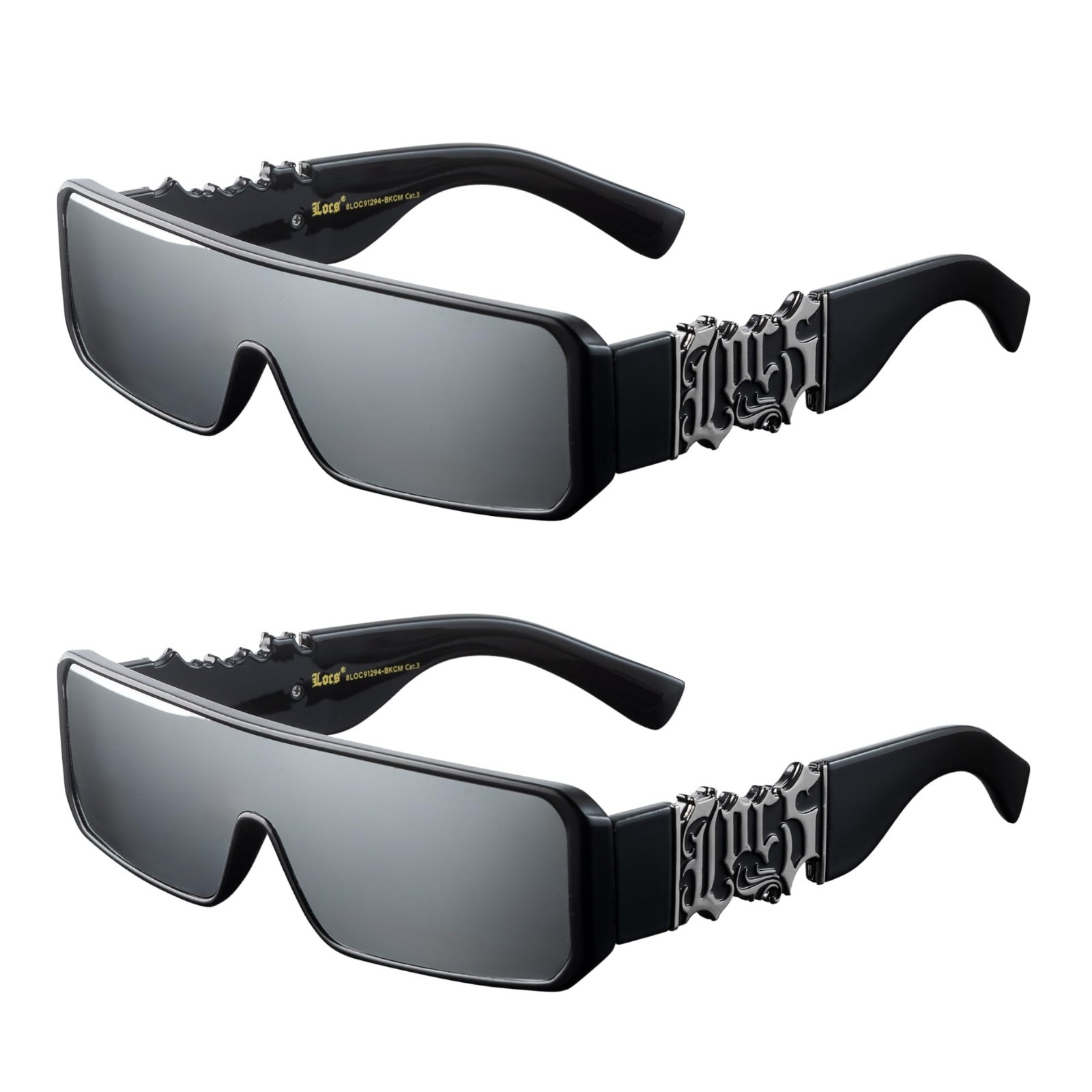 Stylish OG Gangster Shield Sunglasses with 1-Year Warranty & Pouch – UV Protecti