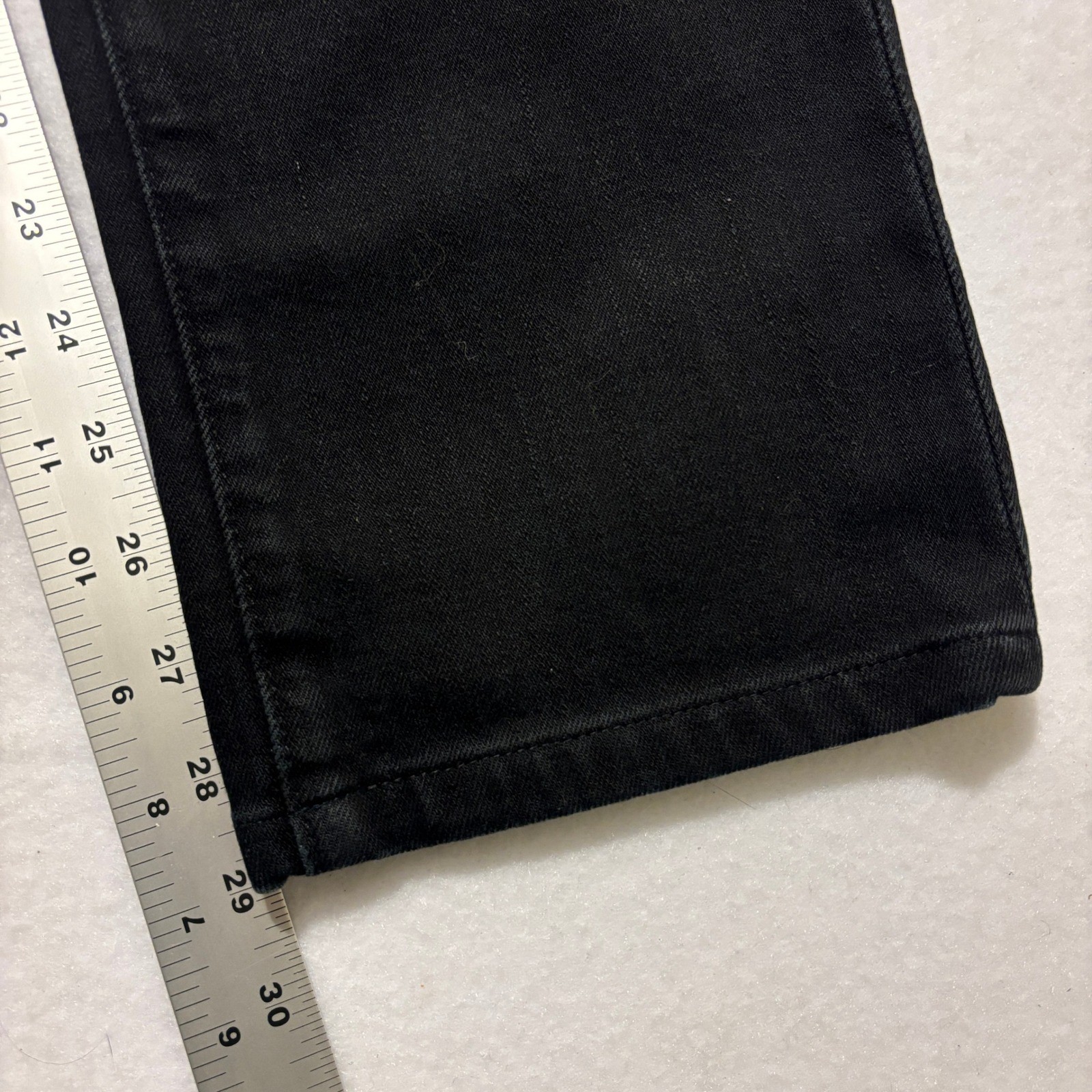 AG Adriano Goldschmied Matchbox Slim Straight Black Jeans Men 31×34 Actual 31×29