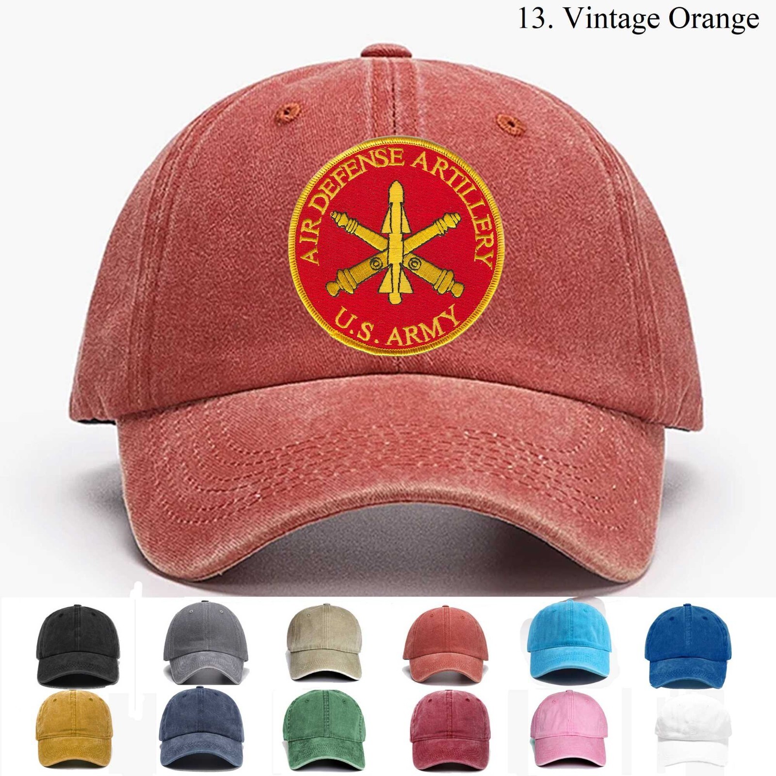 Embroidered Hat Air Defense Artillery, Veteran Cap, Trucker Hat, Baseball Cap