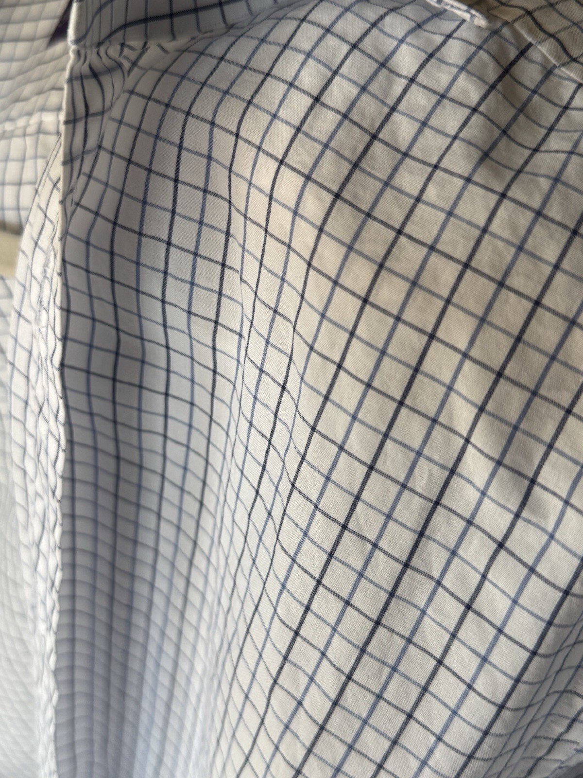 Ralph Lauren Purple Label Check Dress Shirt 15 1/2 Medium Polo Made In Italy