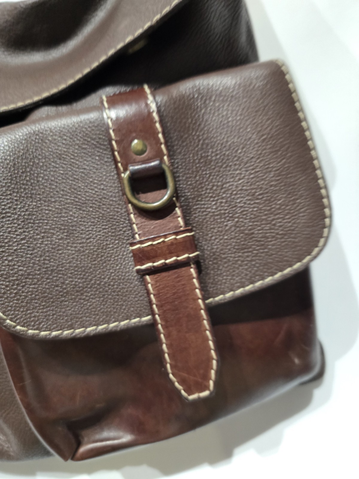 claudia firenze Brown Saddlebag Italian leather Shoulder/crossbody Bag