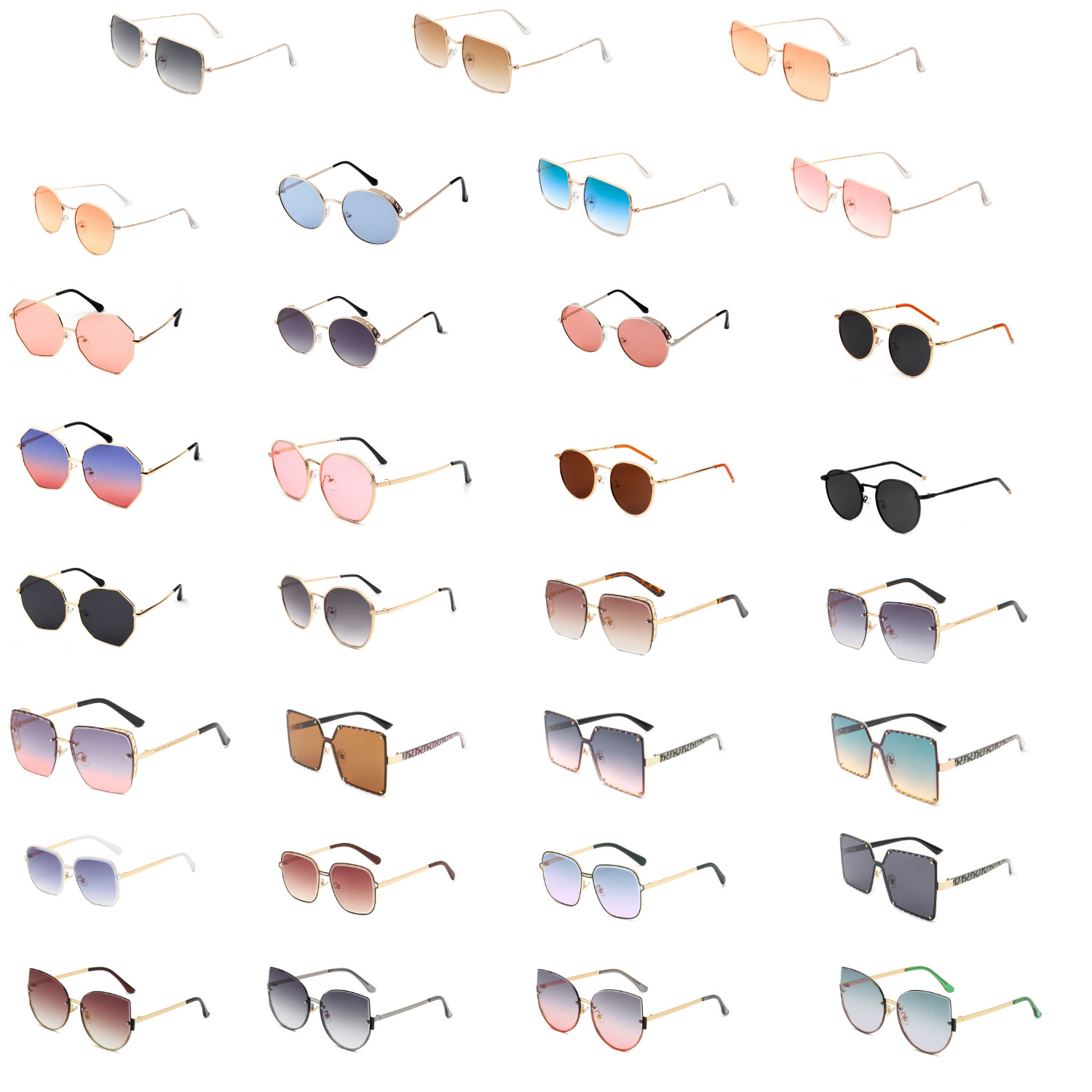 50PC Bulk Mixed Wholesale Assorted Sunglasses Lot Set New Unisex