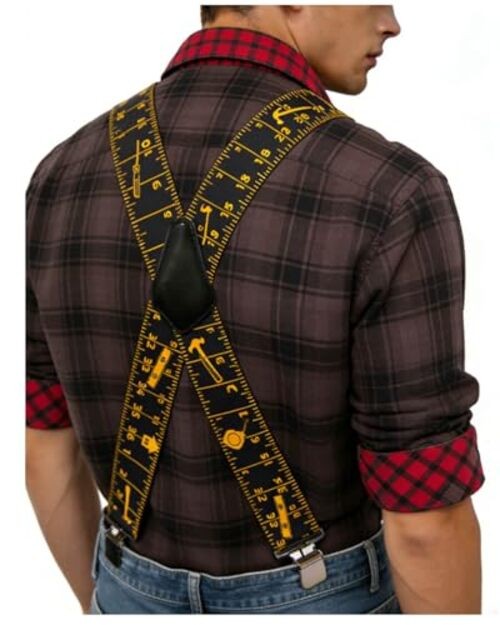Suspenders for Men Mens Suspenders – 2 Inch Work Suspenders for 02-black Tape