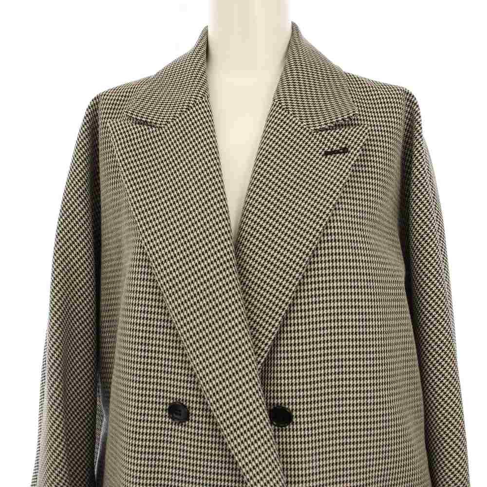 SHE Tokyo Gray Wool Blend Houndstooth Double Tailored Jacket F Size