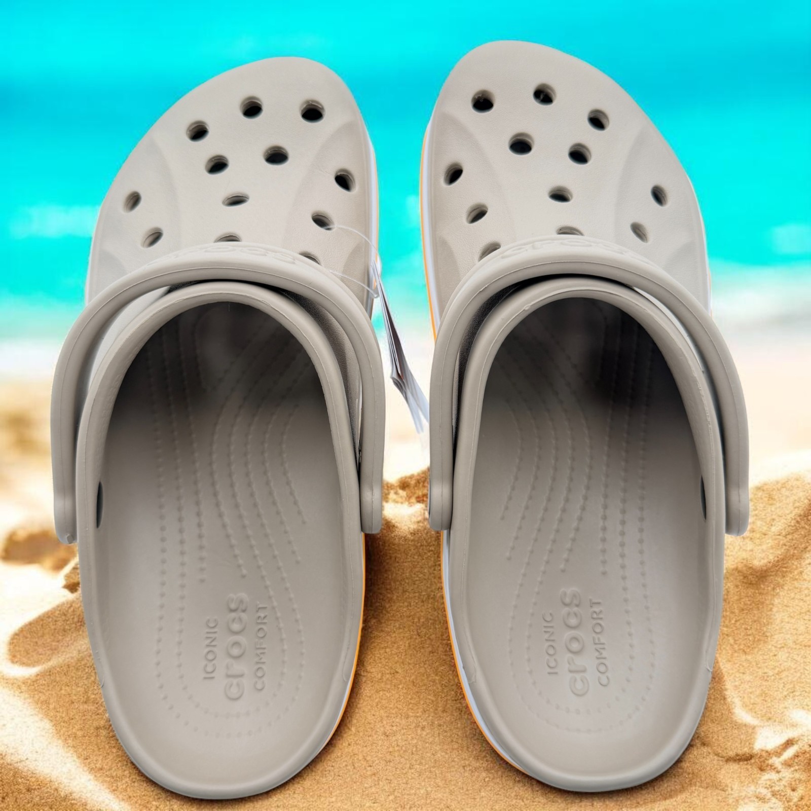 New Crocs Bayaband Clog Unisex 8 M 10 W Cobblestone 25SUCL205089_Z2V3 Ships Free