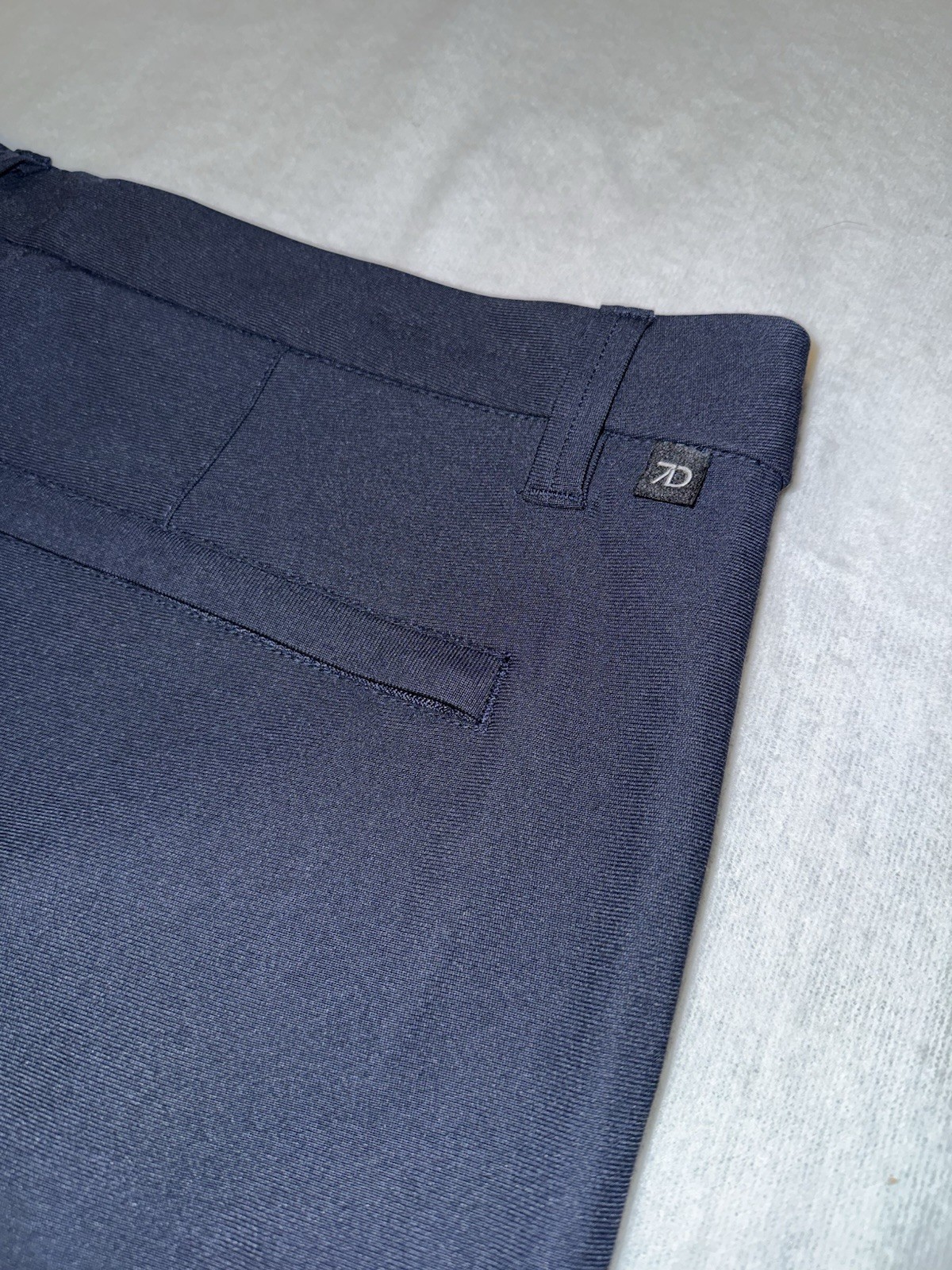 Men’s Navy Blue Infinity Polyester Woven Chino Pants 7 Diamonds, Size 36×30