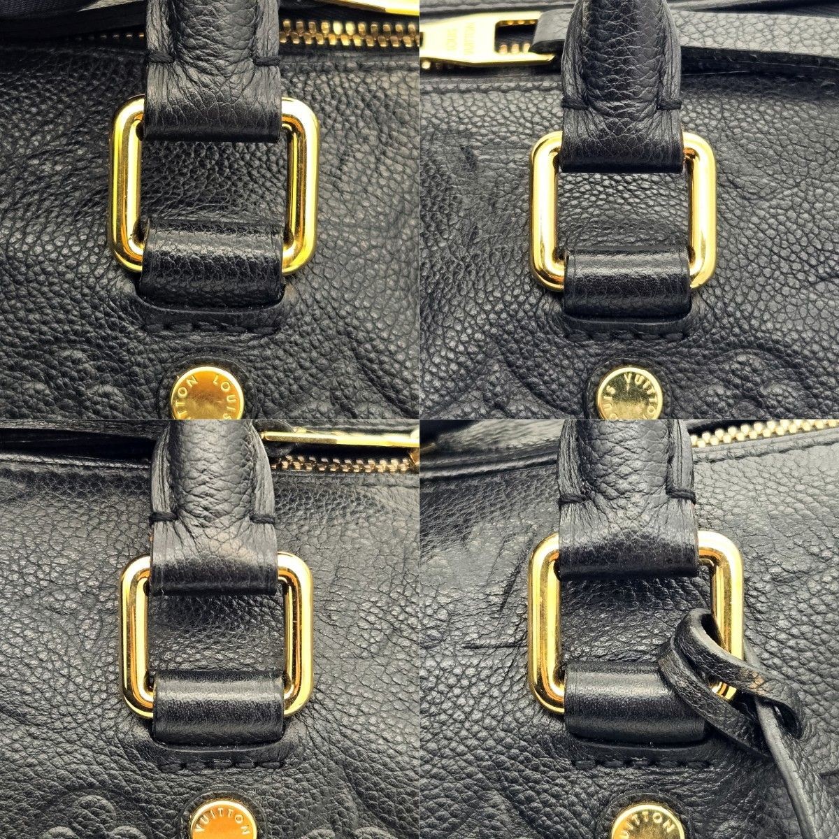 LOUIS VUITTON Bag: Empreinte Speedy Bandouliere 30 Black W30H21D17cm w/strap;